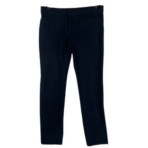 Banana Republic Womens 2 Sloan Stretch Flat Front Navy Blue Slim Pants Career